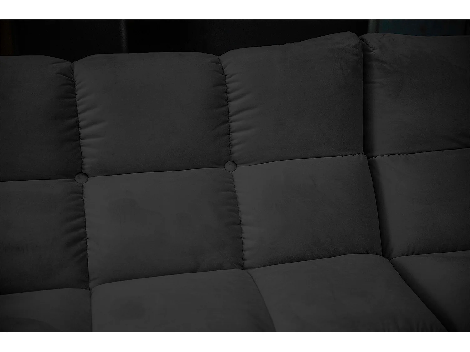 Ecksofa - Schwarz Velvet - VIVIEN