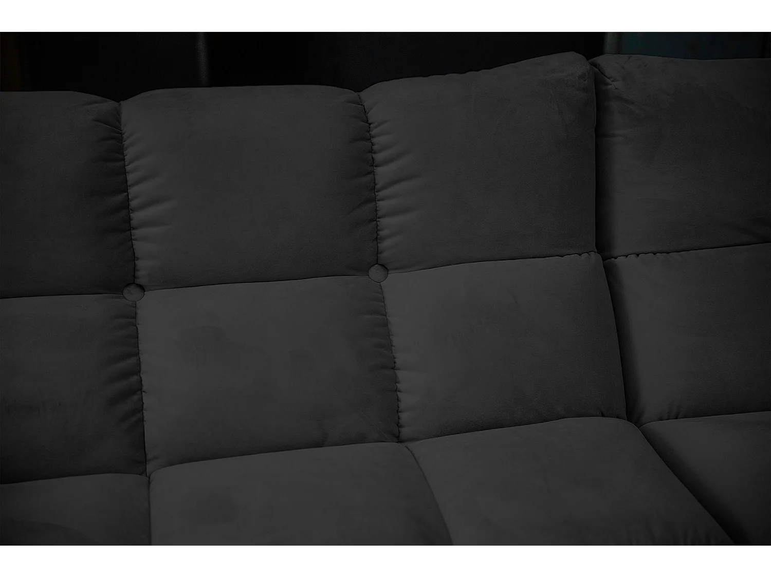 Canapé d'angle - Noir Velours - VIVIEN