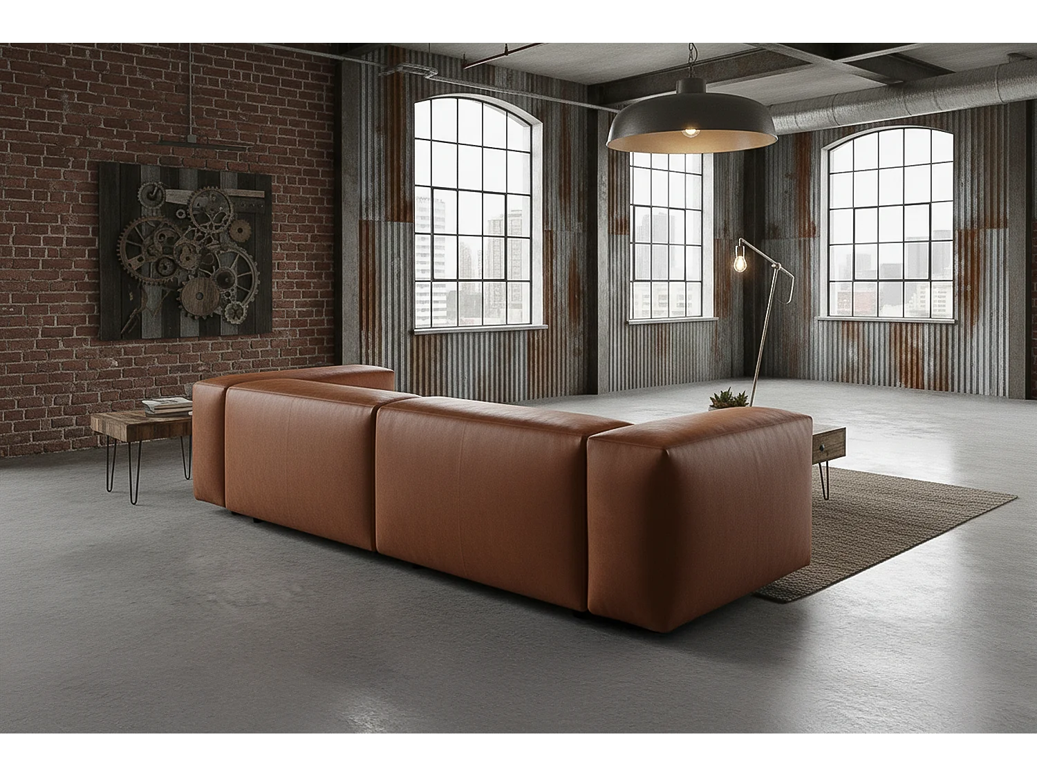 Bank - Bruin Stof van ledervezel - CELESTE