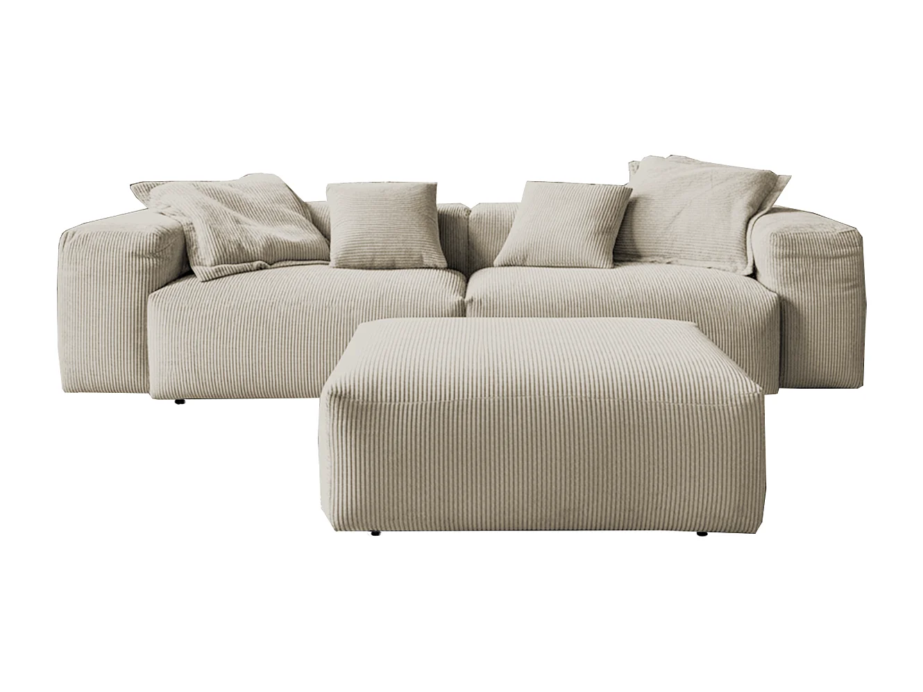 Sofa - Cremeweiß Cord - CELESTE