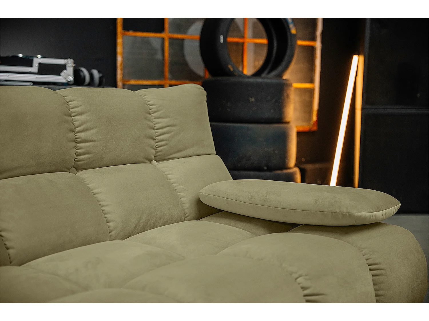 Ecksofa - Grün Velvet - VIVIEN