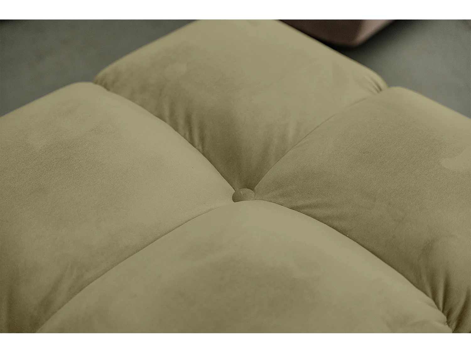 Canapé d'angle - Vert Velours - VIVIEN