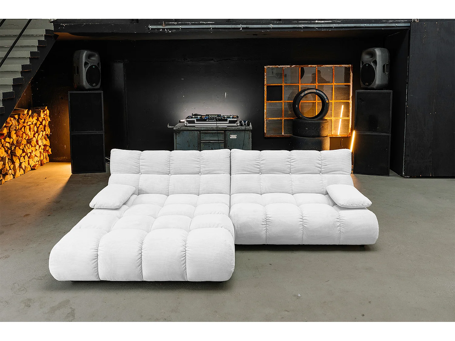 Sofá esquinero - blanco Pana - VIVIEN