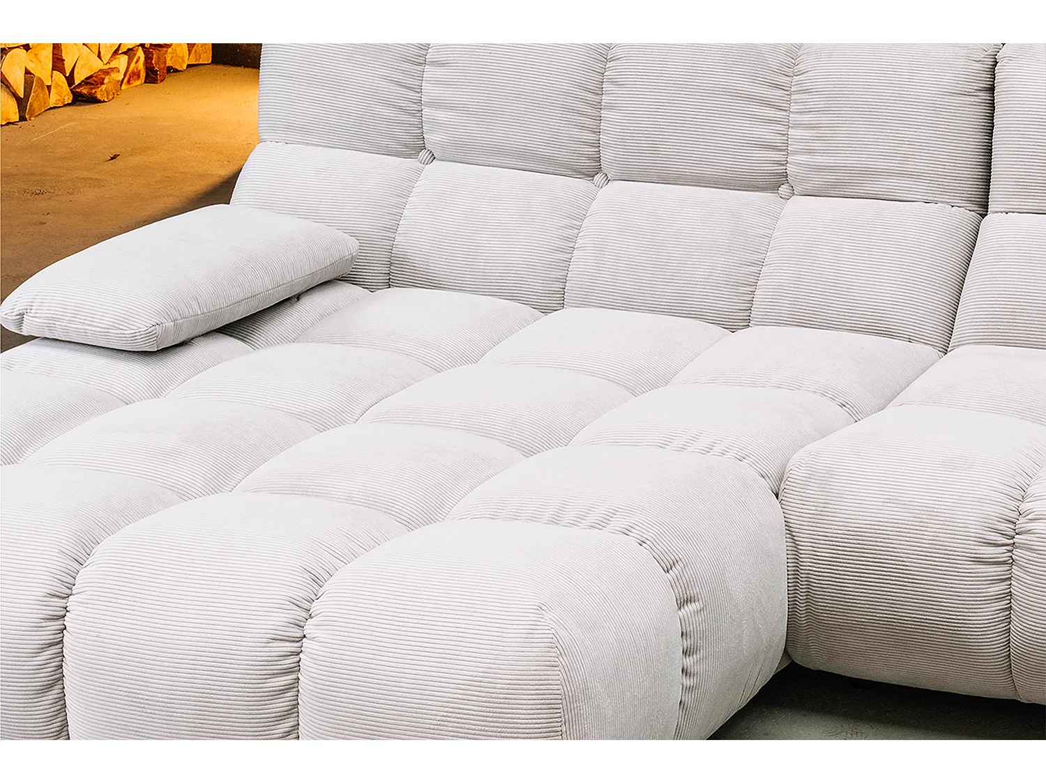 Sofá esquinero - blanco Pana - VIVIEN