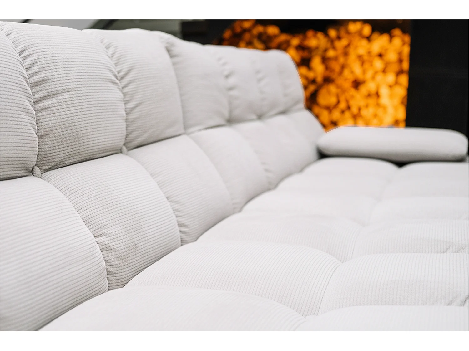 Sofá esquinero - blanco Pana - VIVIEN