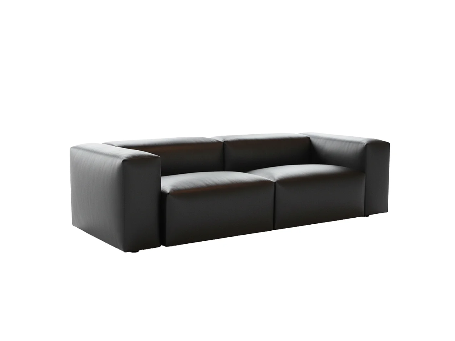 Sofa - Schwarz Lederfaserstoff - CELESTE