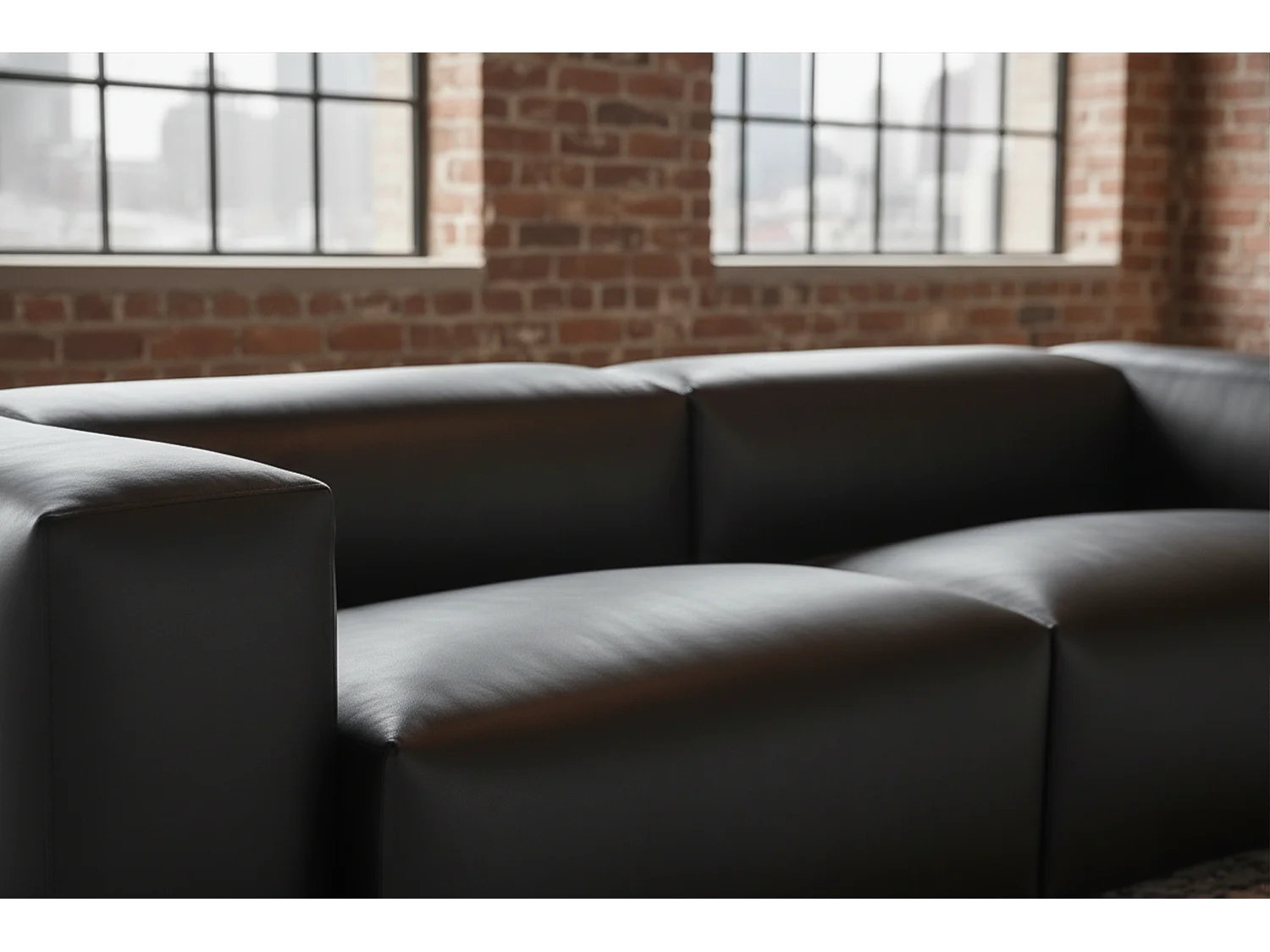 Bank - Zwart Stof van ledervezel - CELESTE