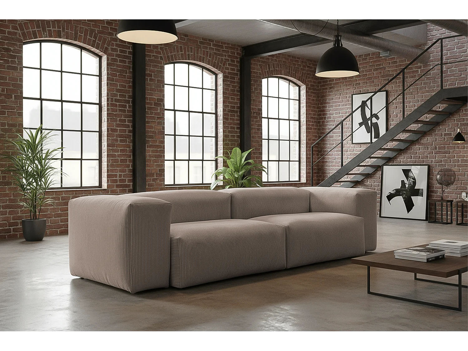 Sofa - Taupe Cord - CELESTE