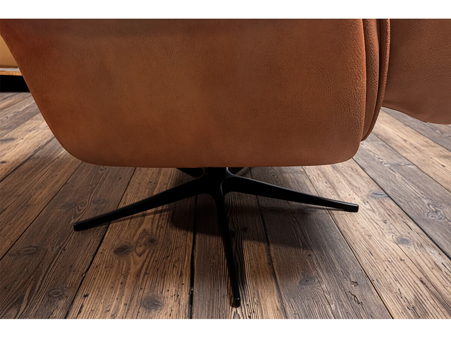 Relaxsessel - Braun Lederfaserstoff - JOSIANE