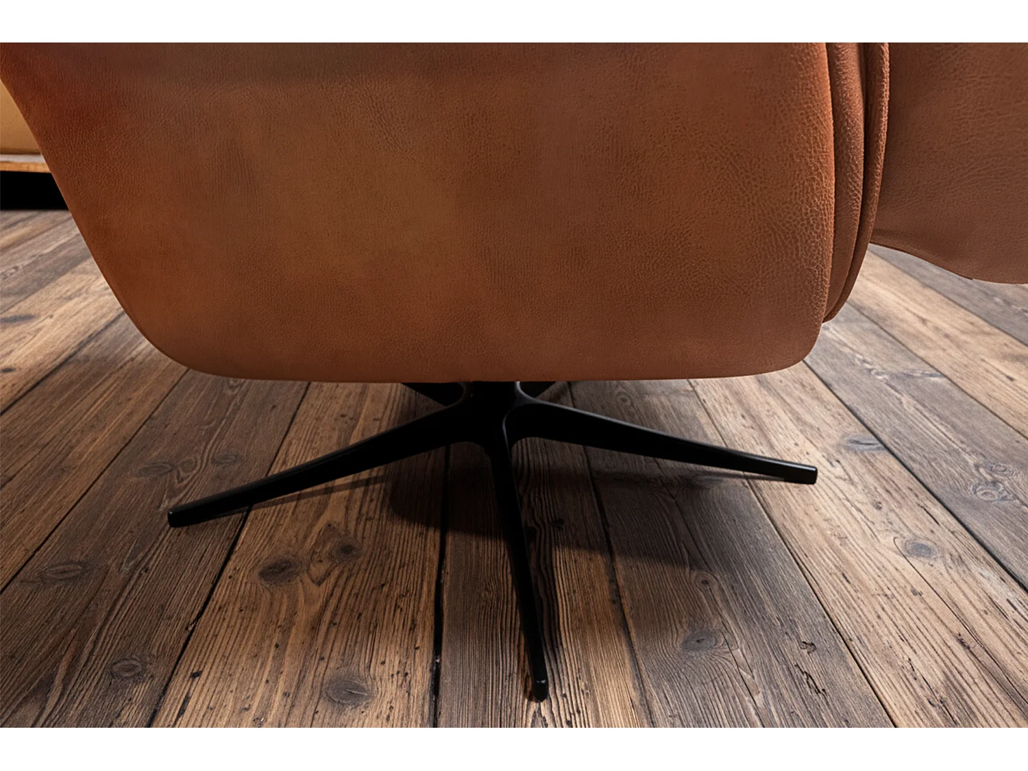 Relaxfauteuil - Bruin Stof van ledervezel - JOSIANE