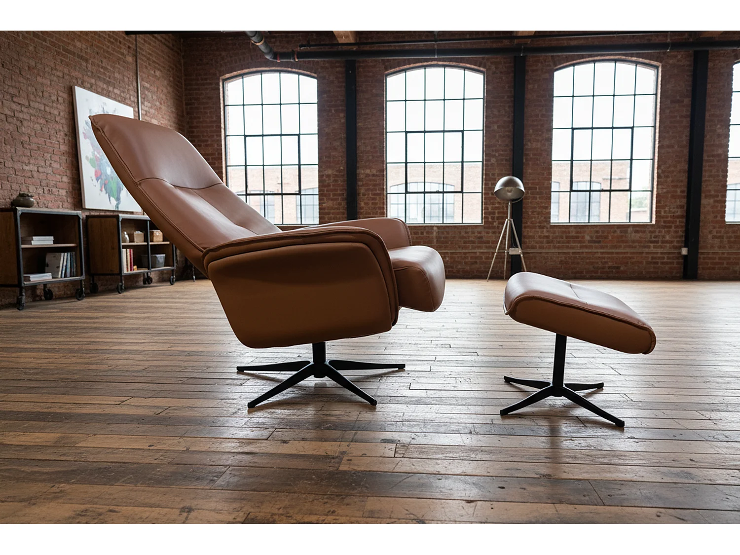 Relaxsessel - Braun Leder - JOSIANE