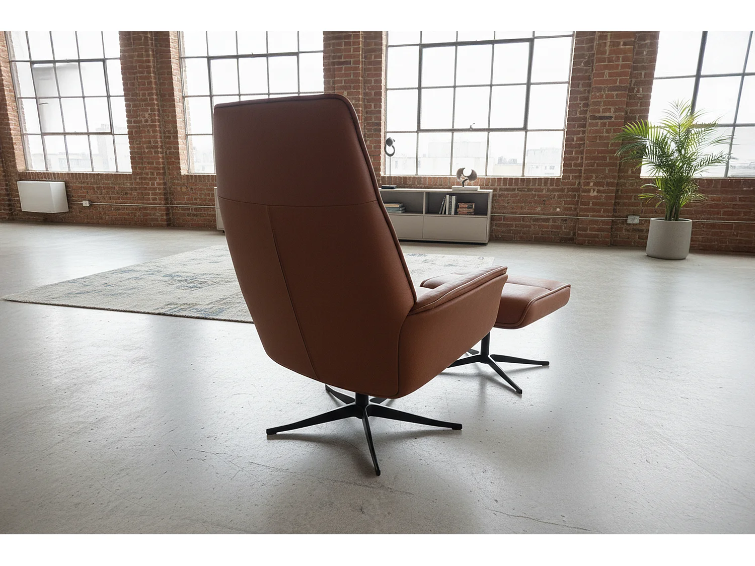 Relaxsessel - Braun Leder - JOSIANE