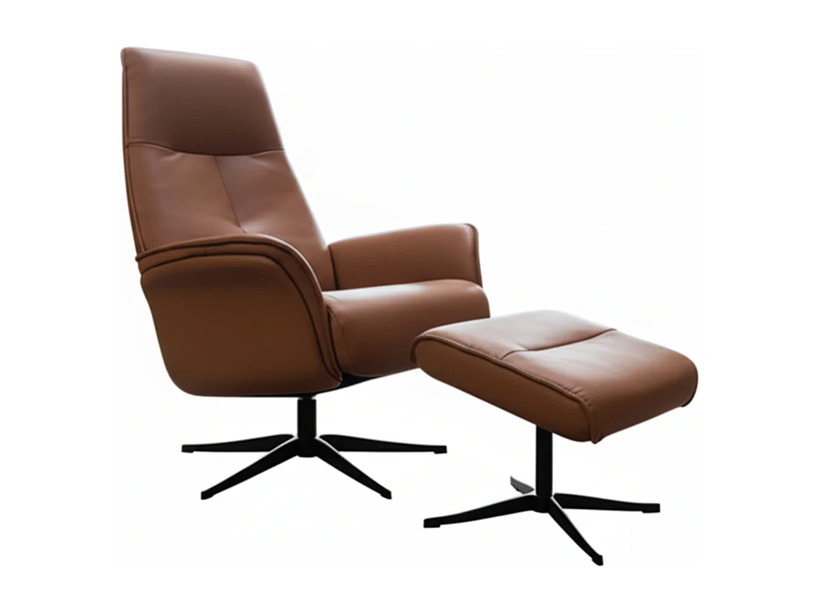 Sillones relax - marrón piel - JOSIANE