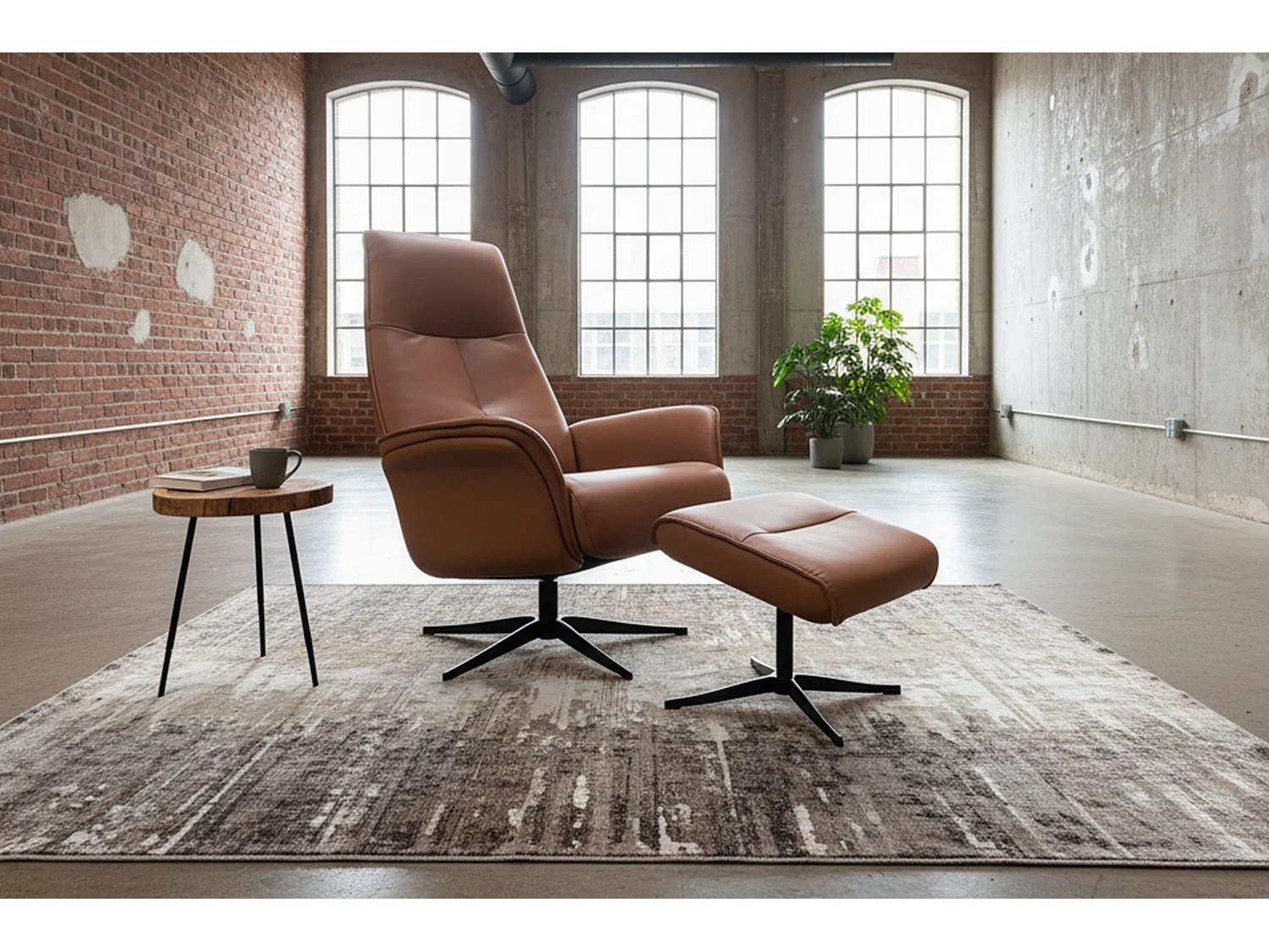 Sillones relax - marrón piel - JOSIANE
