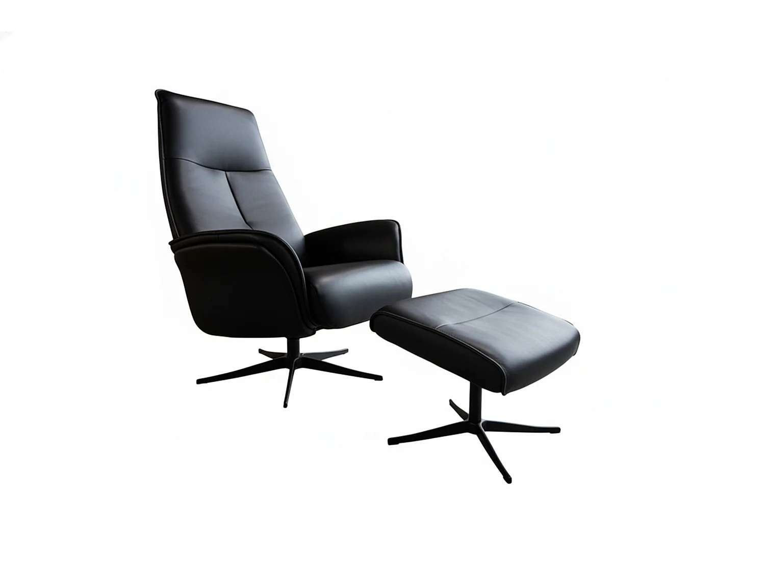 Sillones relax - Negro piel - JOSIANE
