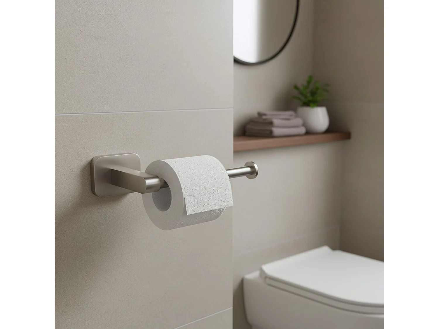 Porte-Papier Rea 5909 Nico Brush Nickel