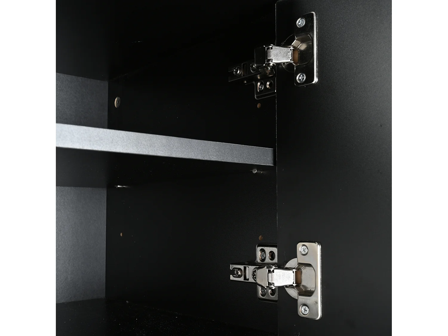 Meuble TV - 190 cm (L) x 38 cm (l) x 48 cm (H) - pieds de table dorés - noir