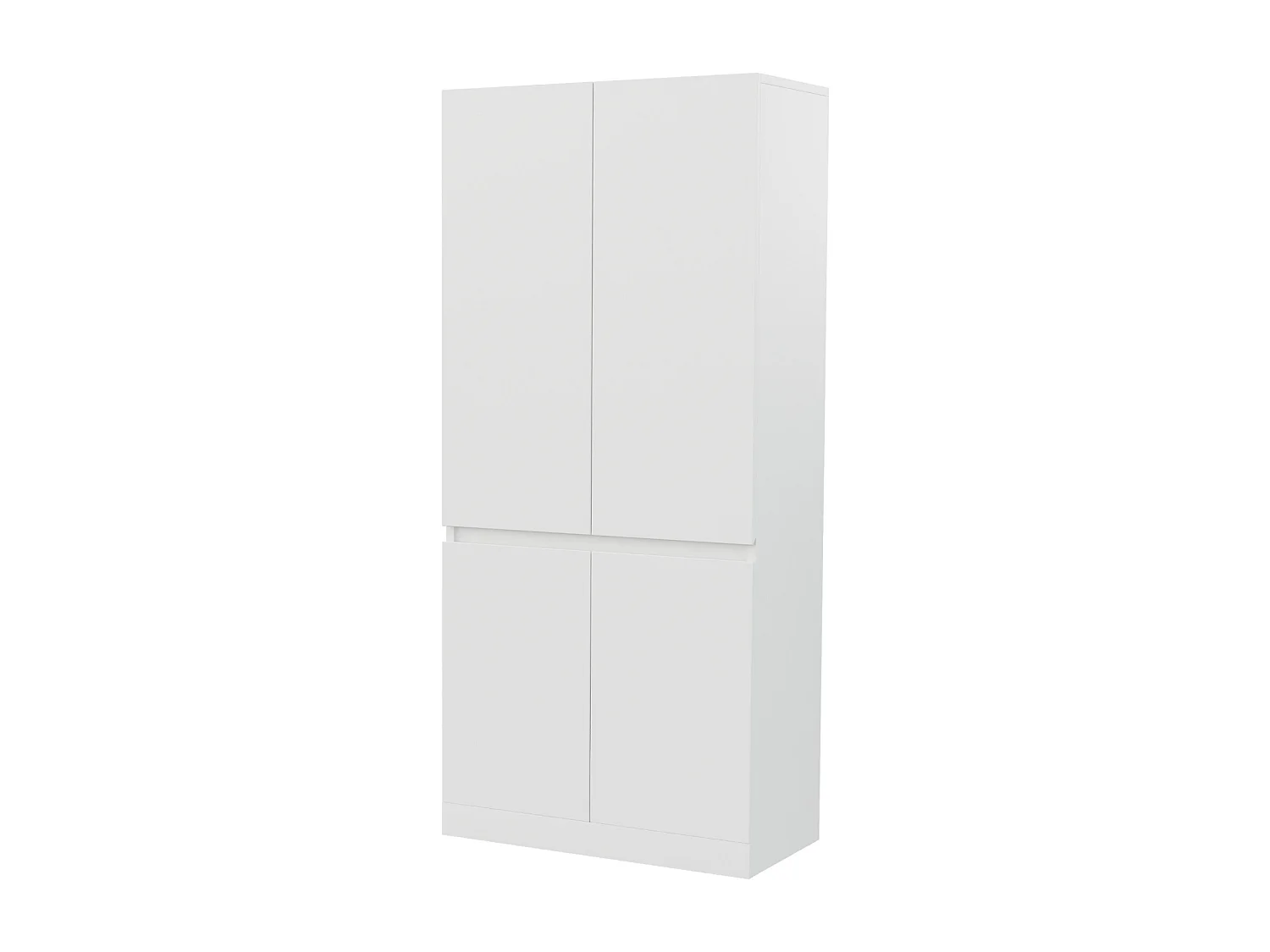 Armoire 70 × 40 × 170 cm- modèle à double porte avec grands compartiments de rangement - blanc