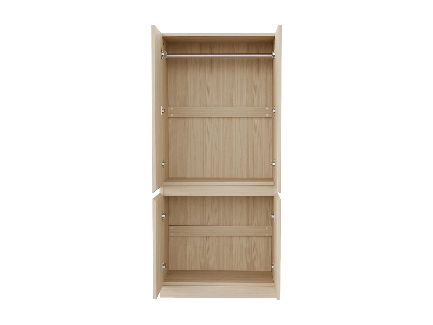 Armoire 70 × 40 × 170 cm- modèle à double porte avec grands compartiments de rangement - bois