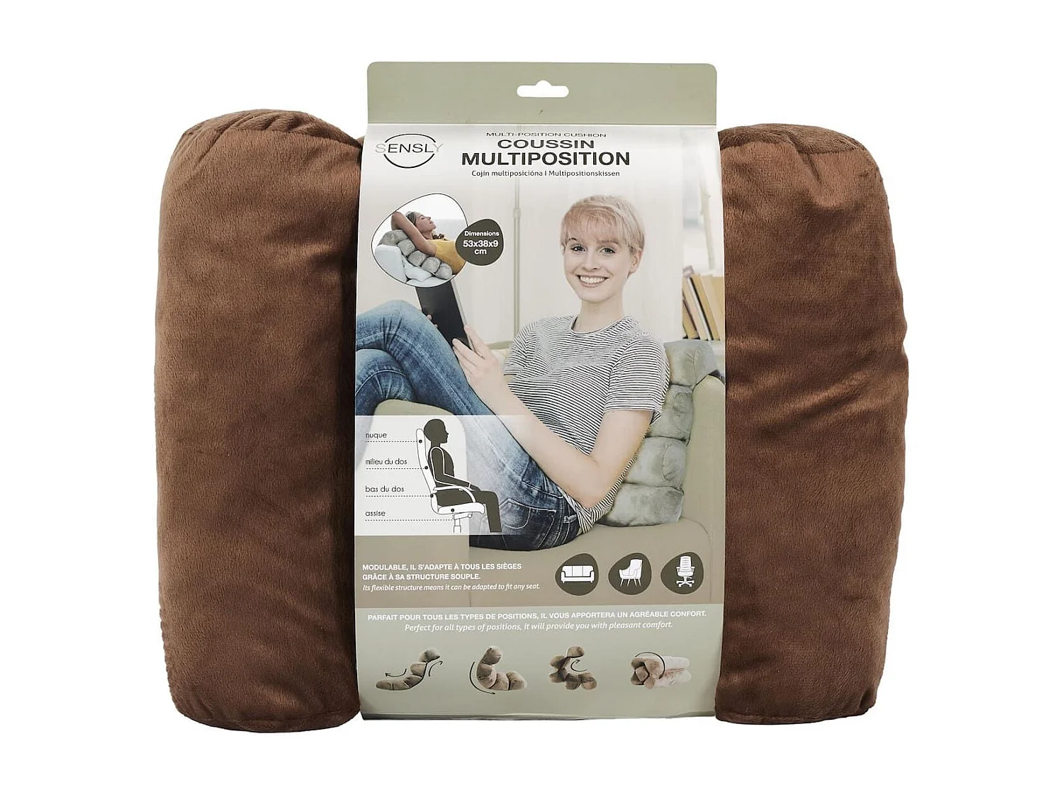 Coussin de Relaxation Modulable Tissu Doux Gris - YOGGY