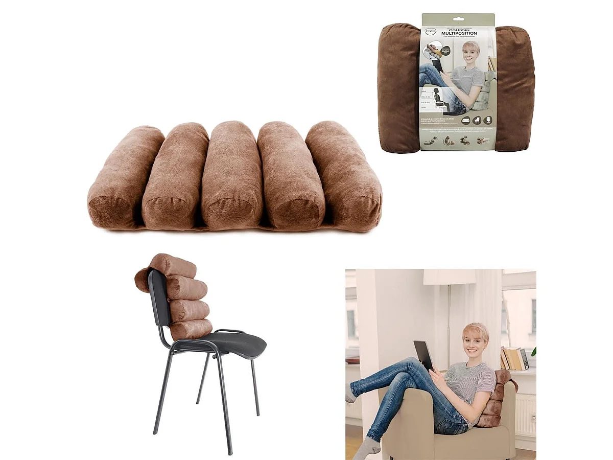 Coussin de Relaxation Modulable Tissu Doux Gris - YOGGY