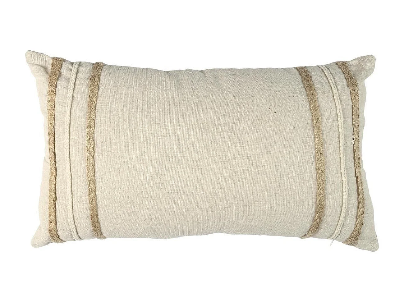 Coussin Beige et Blanc Tressé 30x50cm - JURON