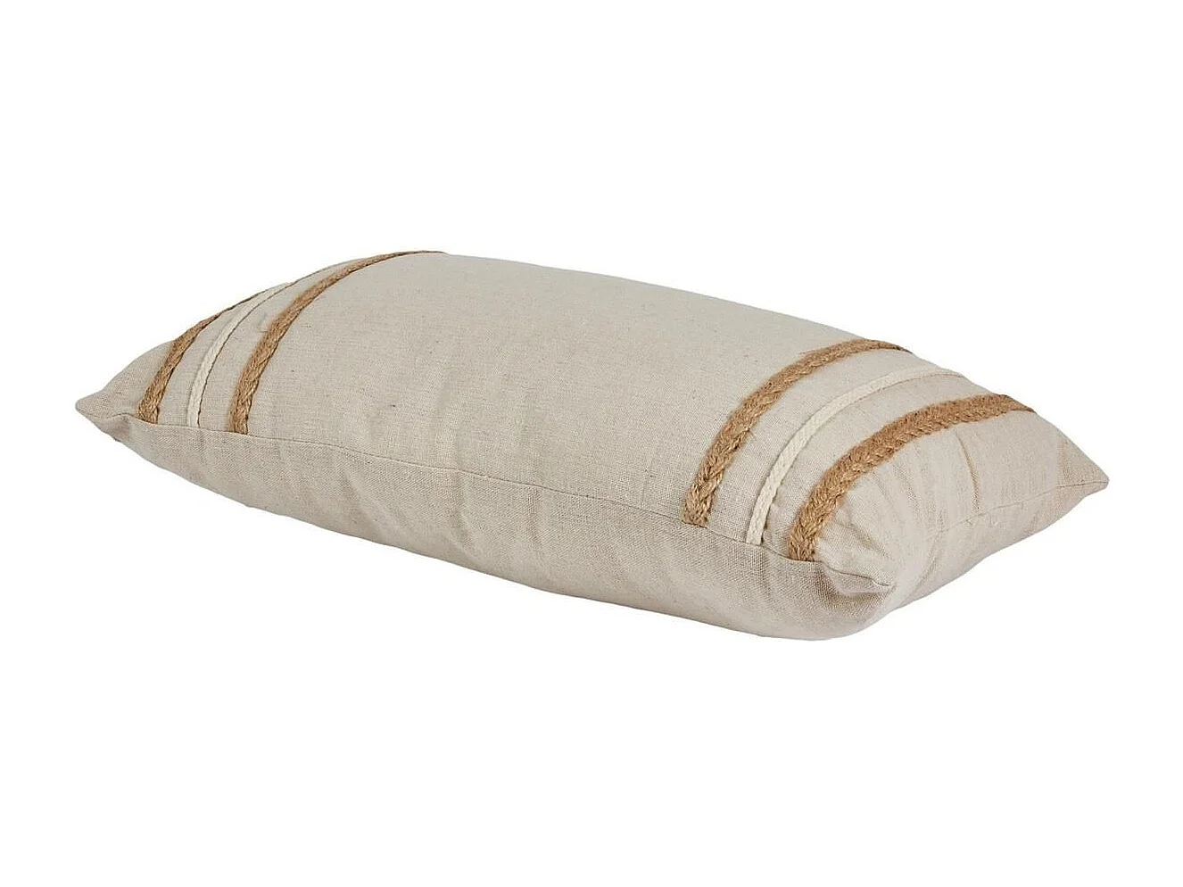 Coussin Beige et Blanc Tressé 30x50cm - JURON