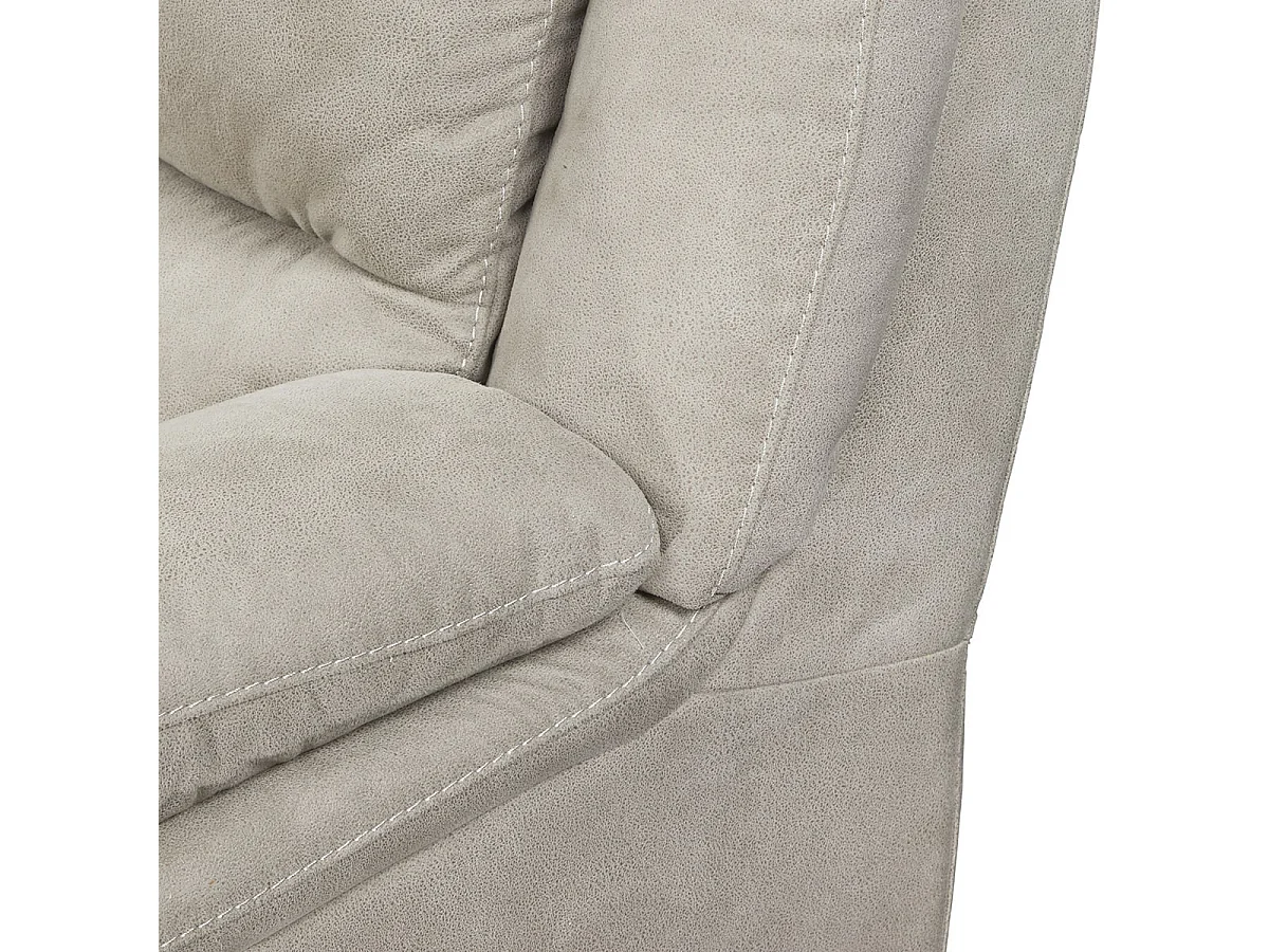 ASTIO - Canapé Relax Electrique 3 Places + Canapé 2 Places Fixe Tissu Beige