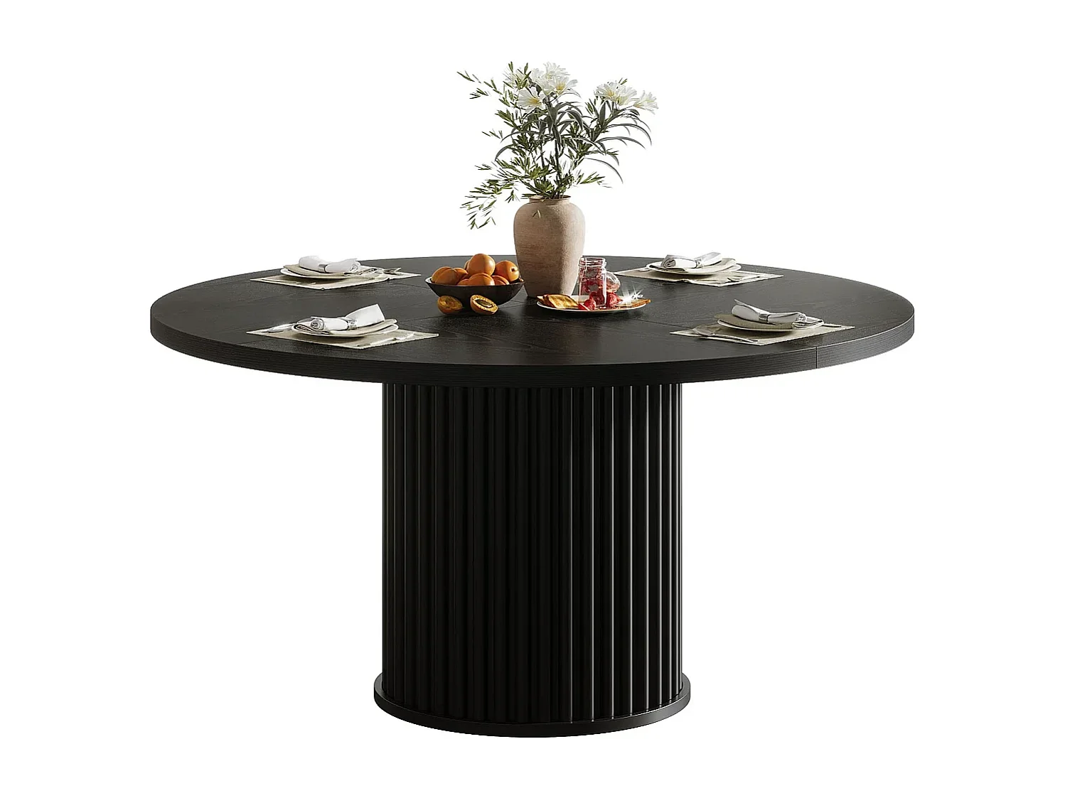 Table à manger ronde pour 4 à 6 personnes, table de cuisine circulaire moderne de 120 cm, Pour salle à manger , cuisine