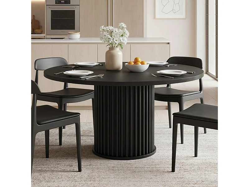 Table à manger ronde pour 4 à 6 personnes, table de cuisine circulaire moderne de 120 cm, Pour salle à manger , cuisine