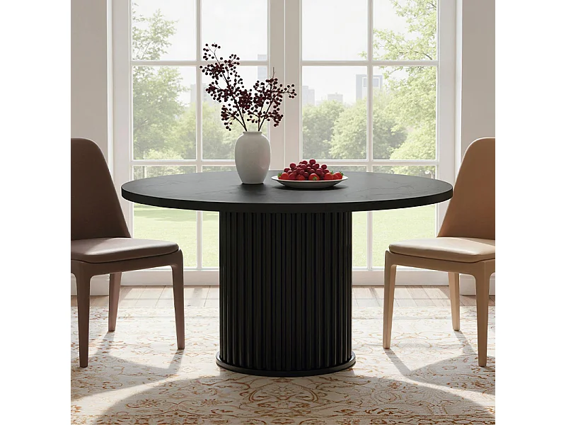 Table à manger ronde pour 4 à 6 personnes, table de cuisine circulaire moderne de 120 cm, Pour salle à manger , cuisine