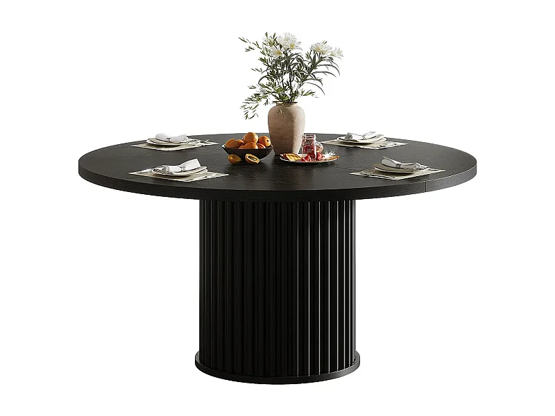 Table à manger ronde pour 4 à 6 personnes, table de cuisine circulaire moderne de 120 cm, Pour salle à manger , cuisine