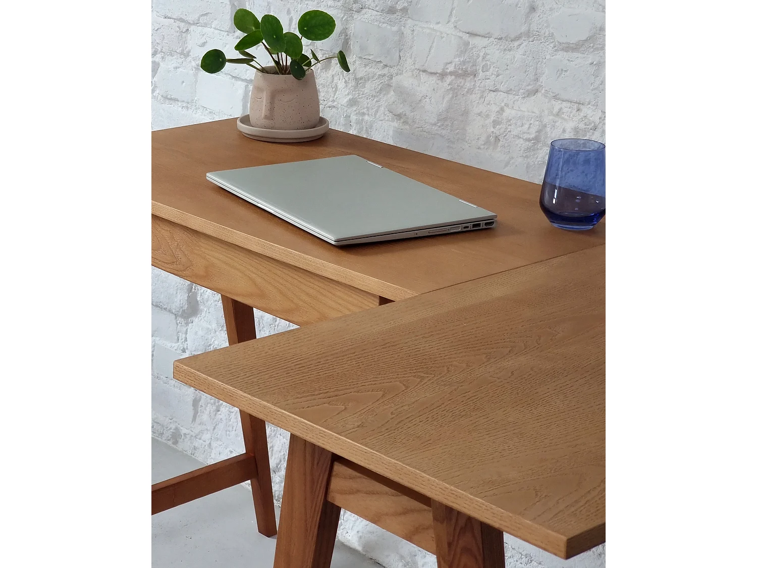 Bureau d'angle avec tiroir 115 x 85 cm Luka Noyer | Côté droit