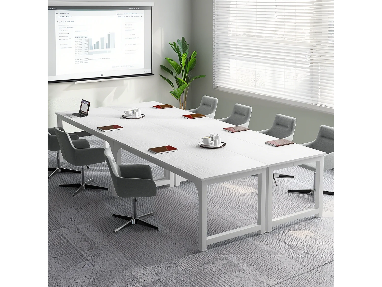 Bureau pour Ordinateur Portable, Bureau d’étude pour Le télétravail, Poste de Travail pour Bureau, Chambre, Blanc