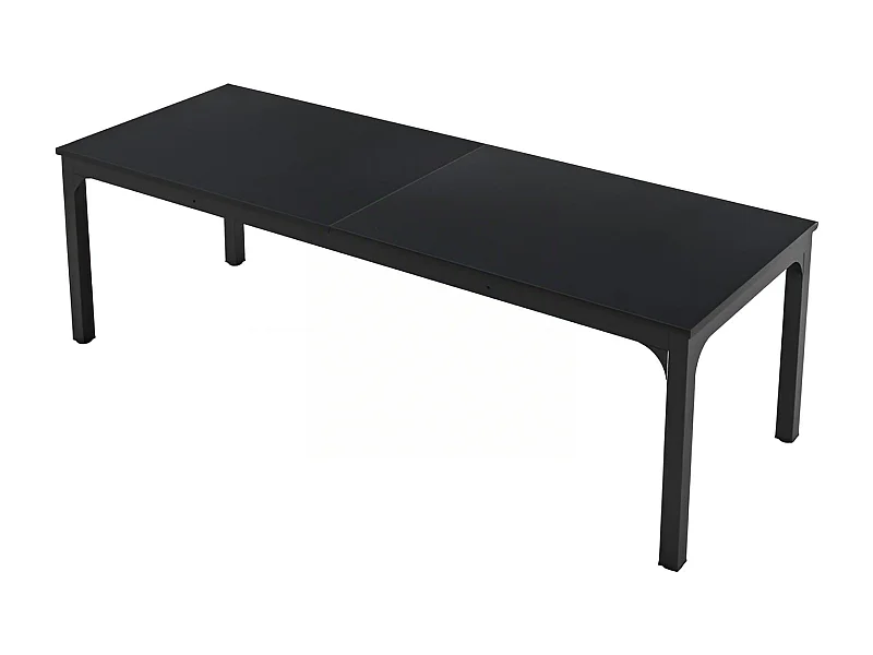 Bureau Informatique, Bureau pour Ordinateur Portable, Table d’étude , Double Bureau Long 200 x 70 x 75 cm, Noir