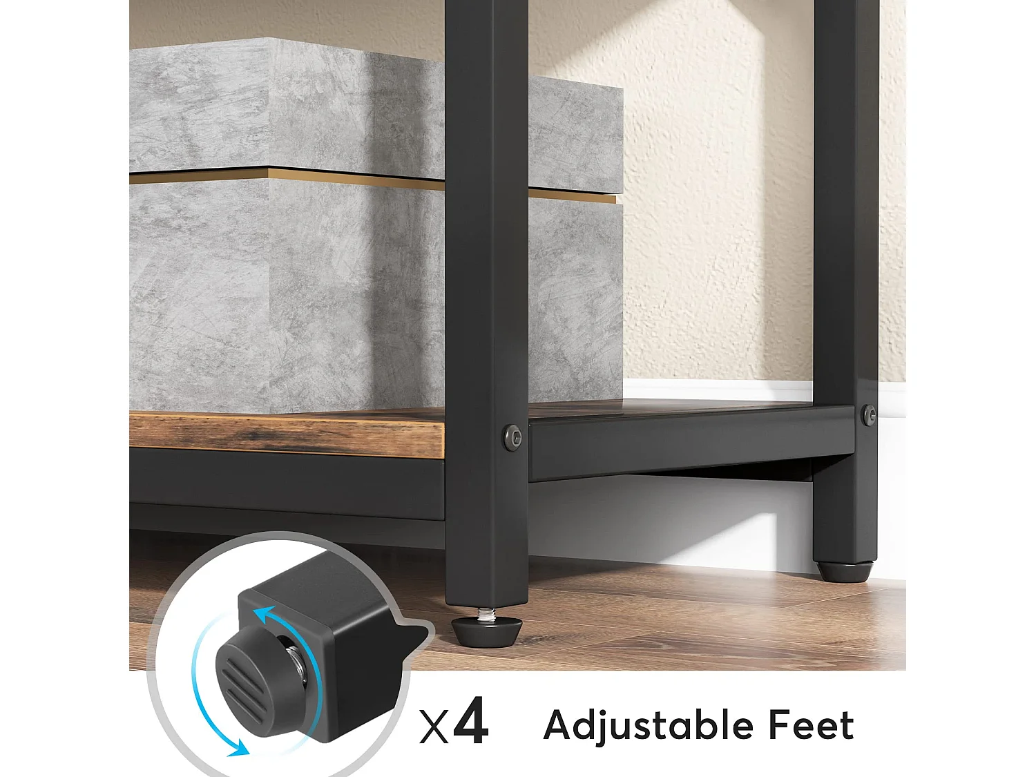 Bibliothèque 200cm , Étagère de Rangement à 9 Niveaux, Meuble de Rangement, Bibliothèque Industrielle Metal