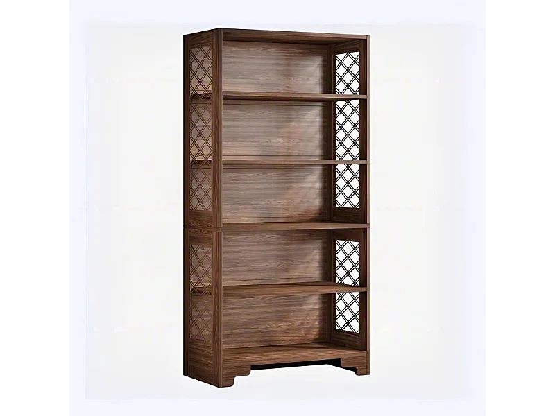Bibliothèque à 6 niveaux, 180 cm, bibliothèque haute vintage, étagère de rangement à 5 niveaux, pour salon, bureau, chambre