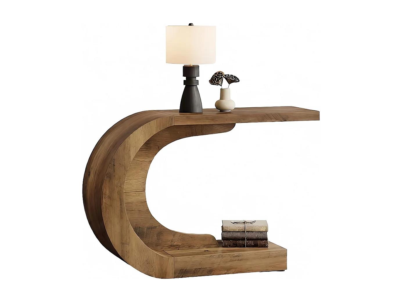 Console en Forme Unique ,110 x 35 x 75 cm Table Console,pour Entrée, Couloir, Salon, Console Bois Marron