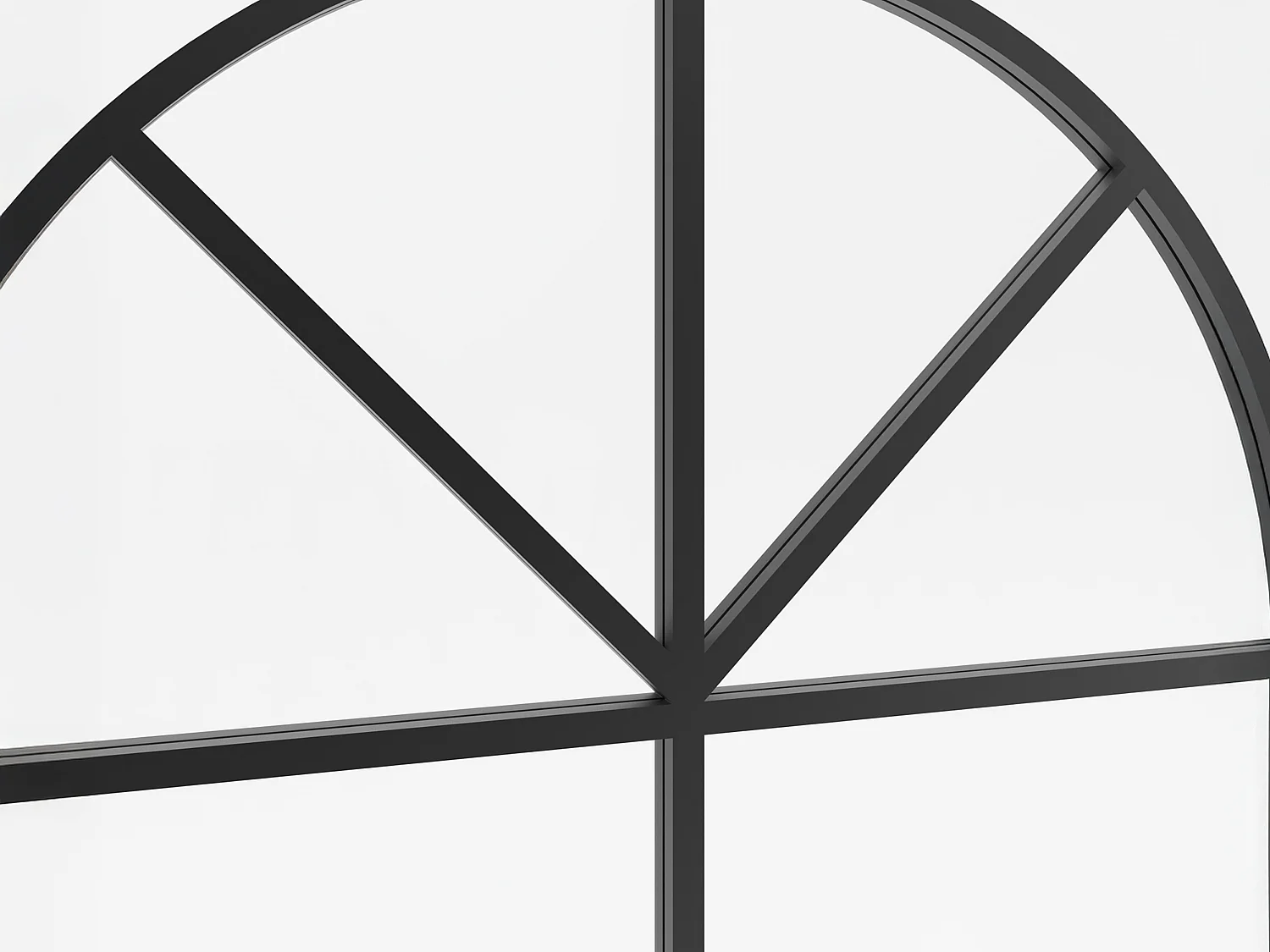 Porte coulissante avec système en applique style art déco - aluminium et verre trempé - H204 x L83 cm - Noir - VIGELO