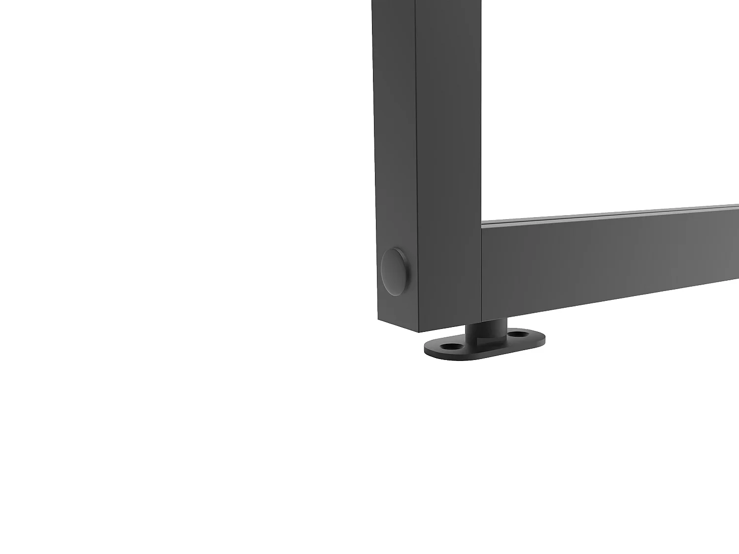 Porte coulissante avec système en applique style verrière - aluminium et verre trempé  - H204 x L83 cm - Noir - CLOSIDA