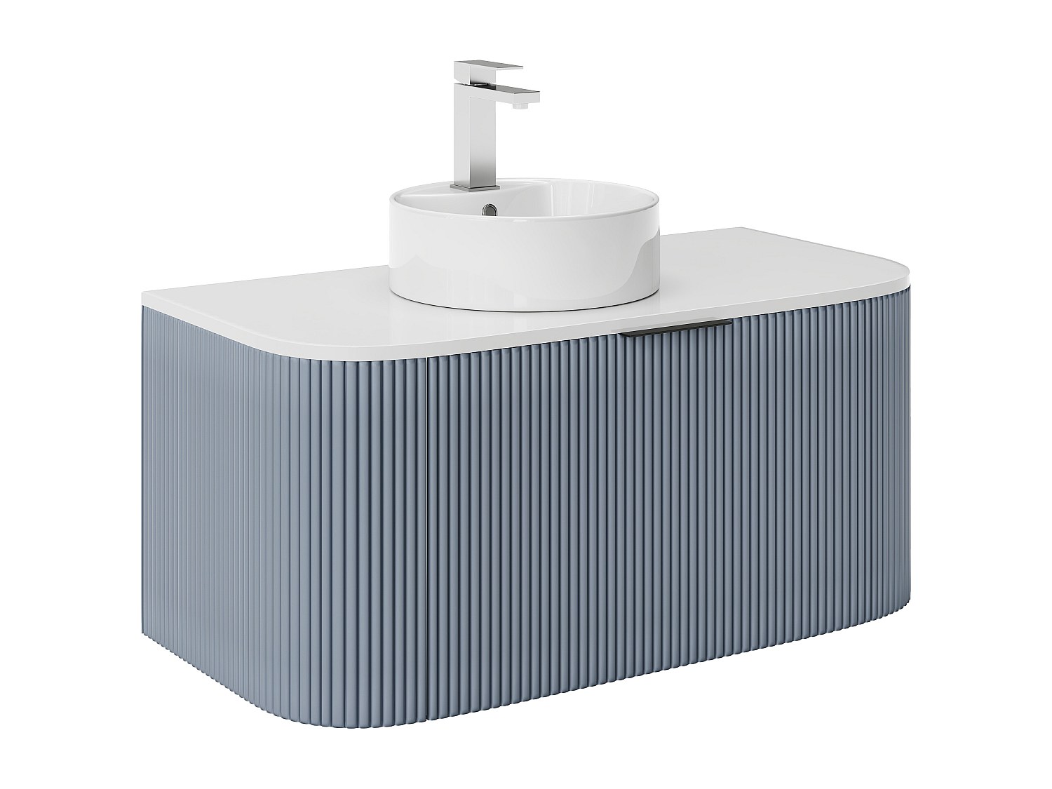Waschbeckenunterschrank hängend mit Aufsatzwaschbecken – Streifenoptik – Bl günstig online kaufen