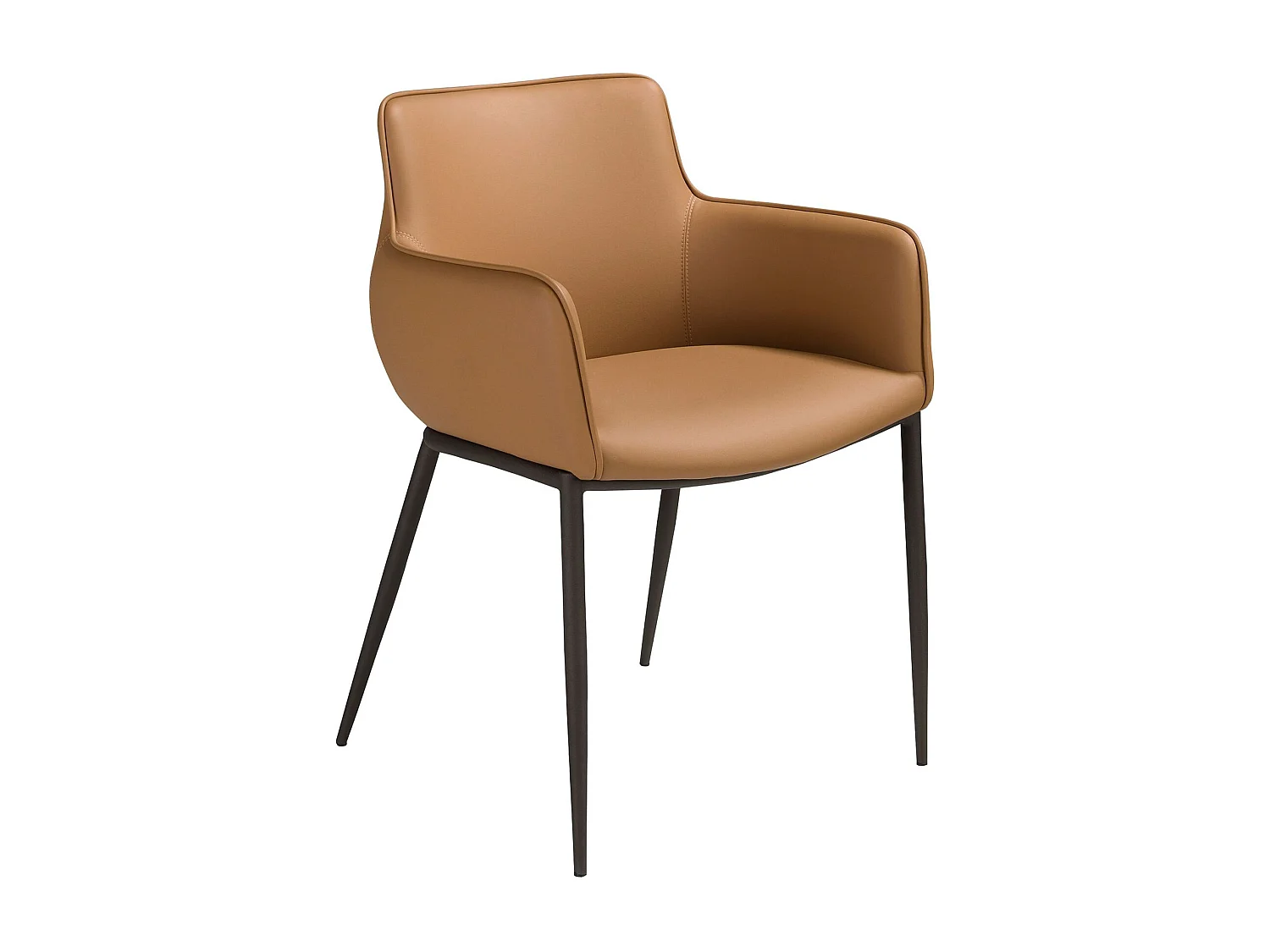 Sedia similipelle marrone