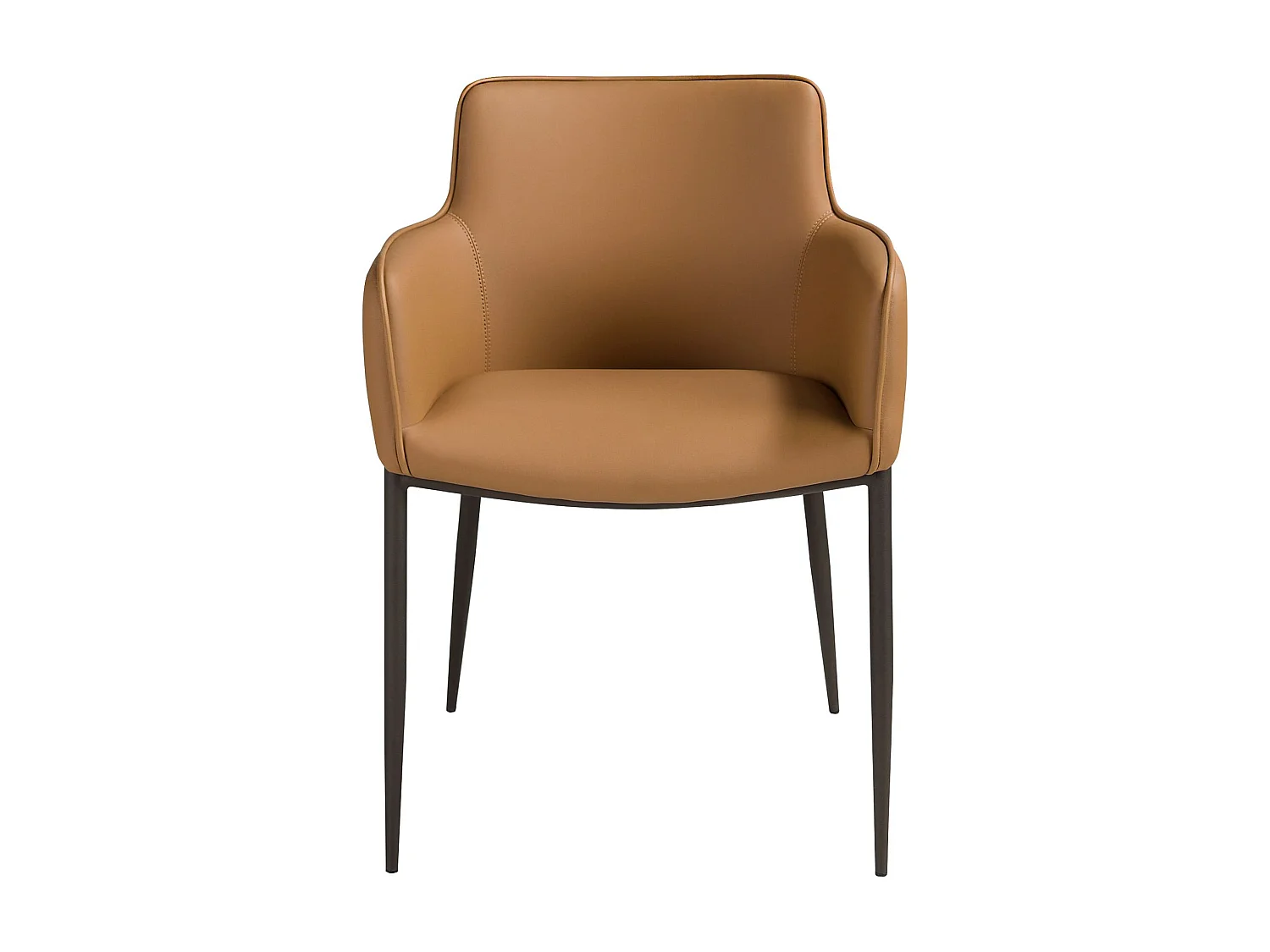 Sedia similipelle marrone