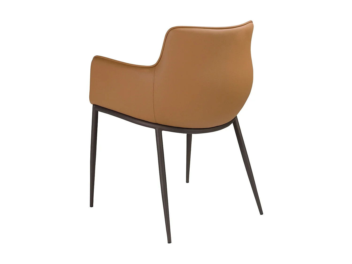 Sedia similipelle marrone