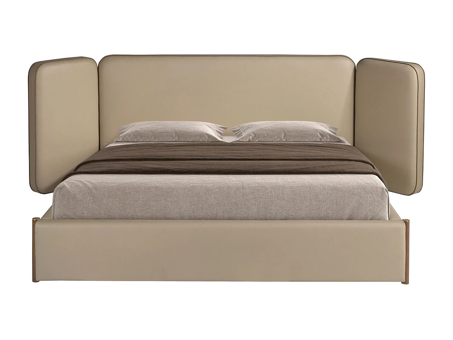 Leren bed in de kleur vison 7218 ANGEL CERDA