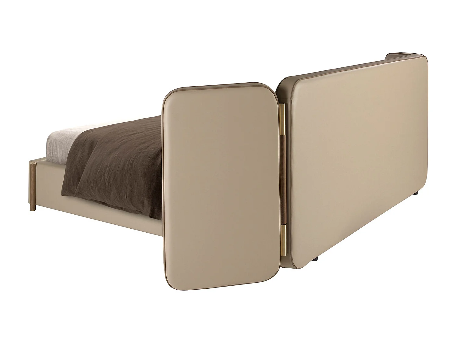 Leren bed in de kleur vison 7218 ANGEL CERDA