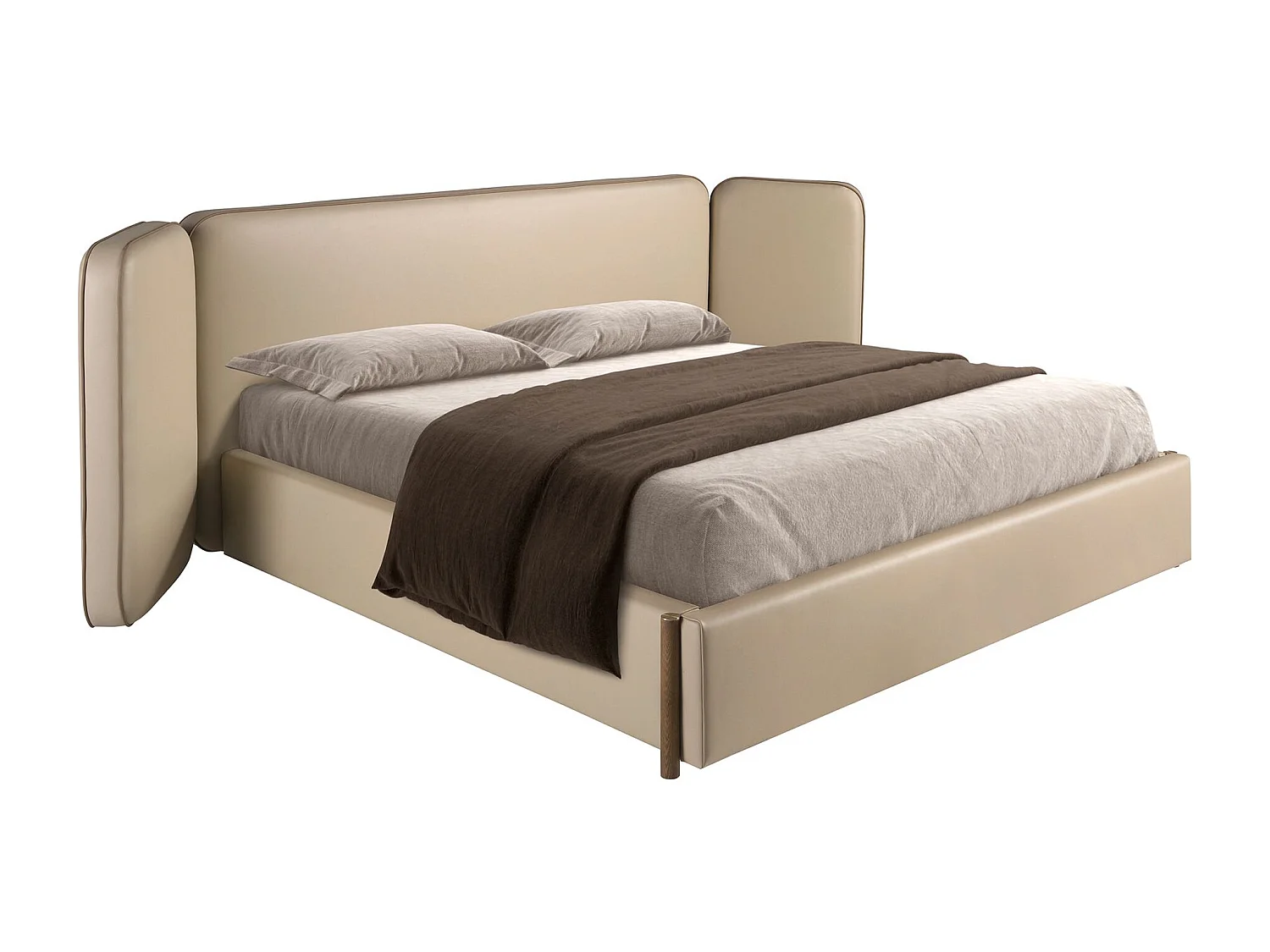 Leren bed in de kleur vison 7218 ANGEL CERDA