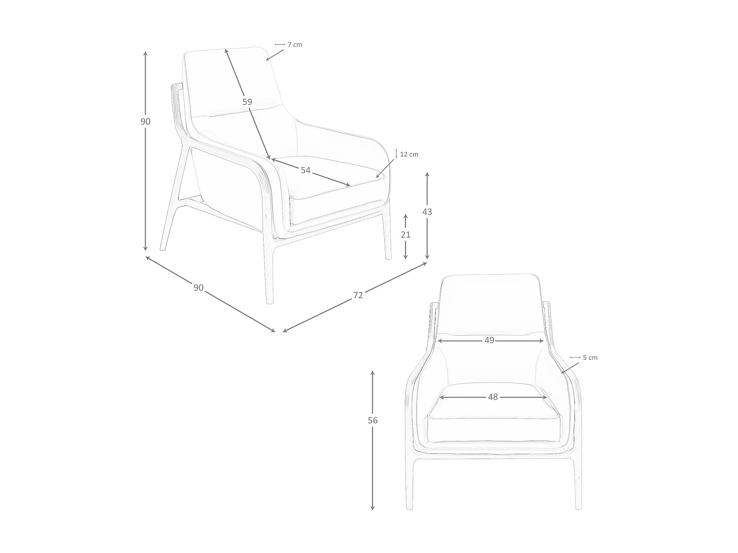 Vossenleren fauteuil 5177 ANGEL CERDA