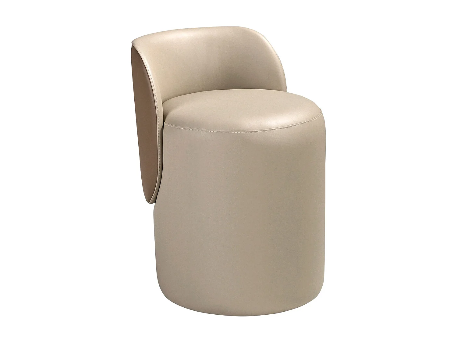 Puff van kunstleer in voskleur en bruin 5187 ANGEL CERDA