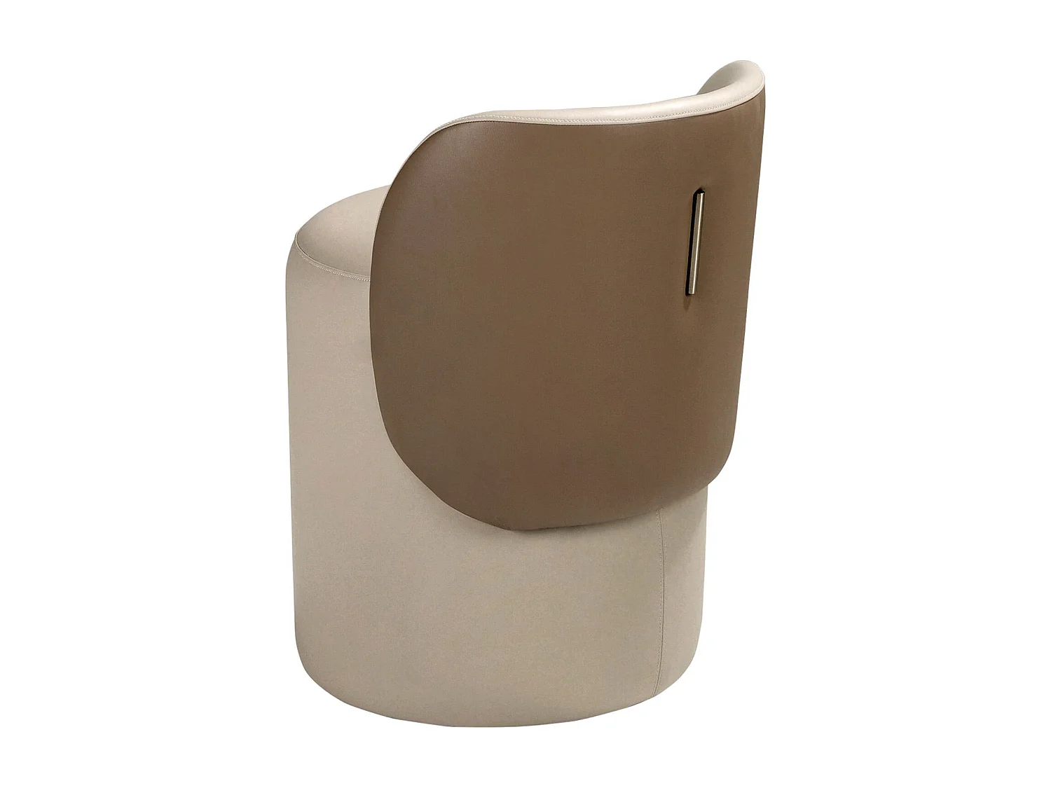 Puff van kunstleer in voskleur en bruin 5187 ANGEL CERDA